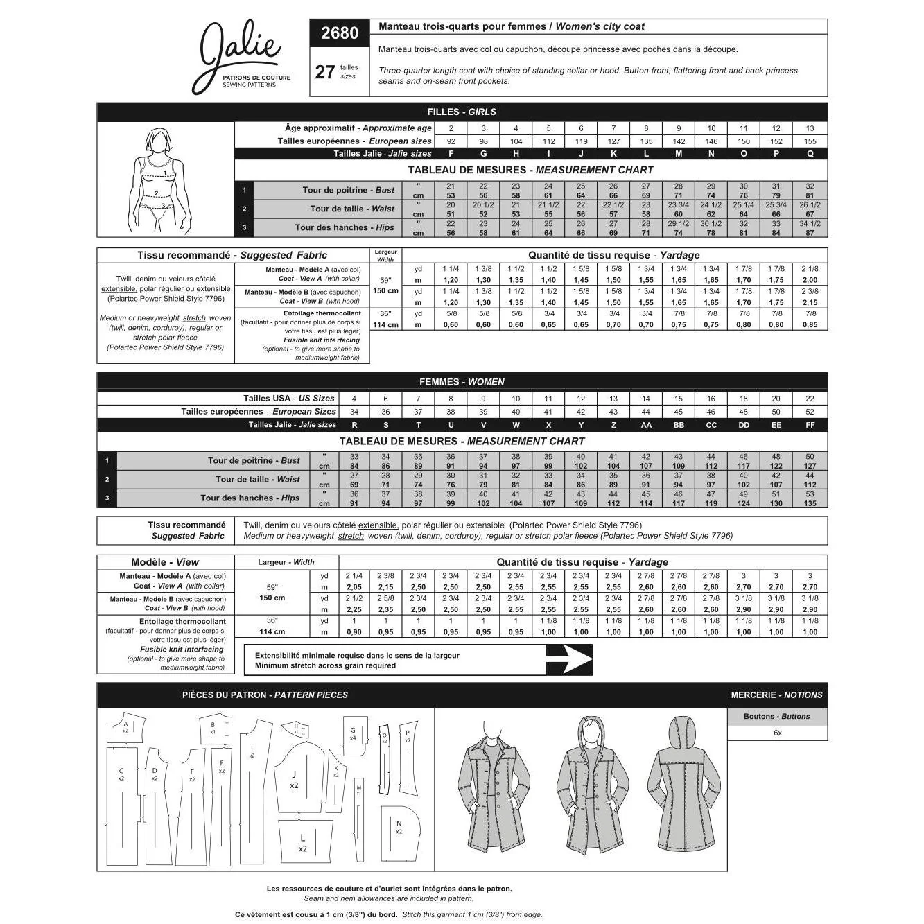 Stretch City Coat Pattern - PDF DOWNLOAD - Image 4