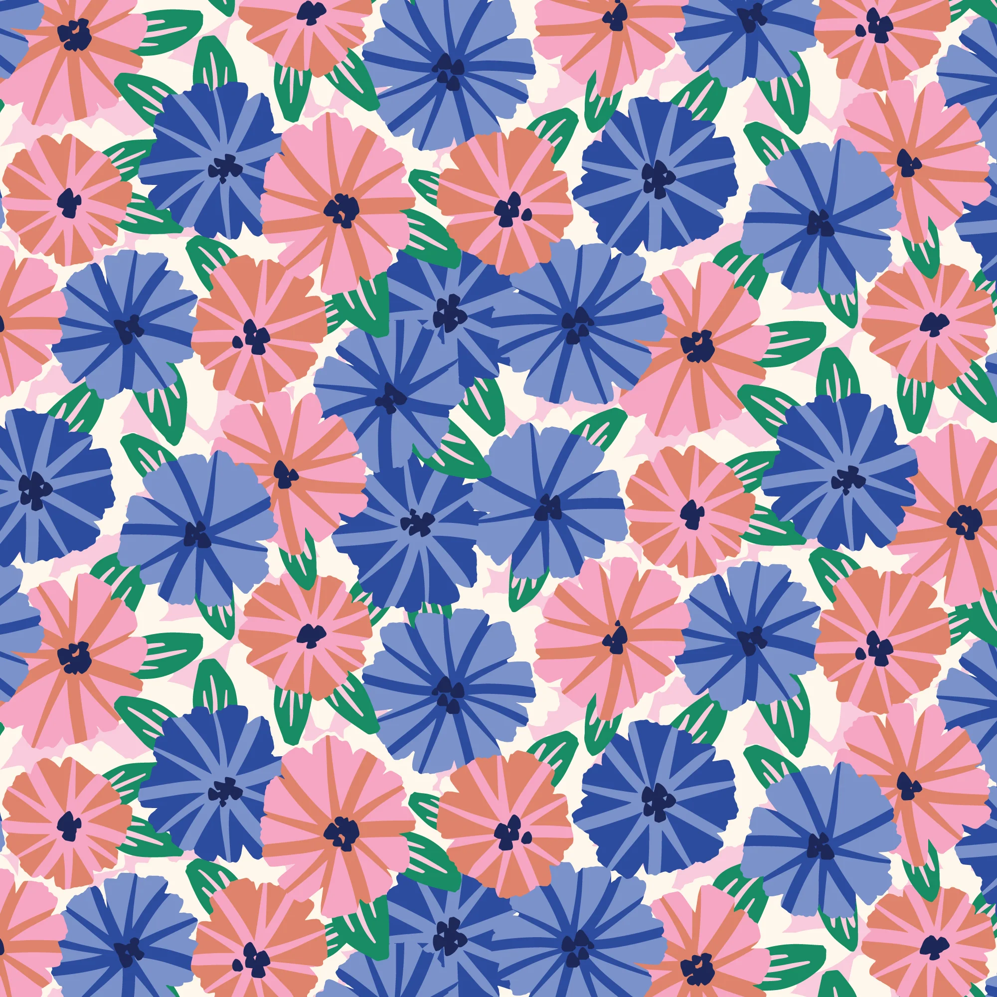 Striped Petunias