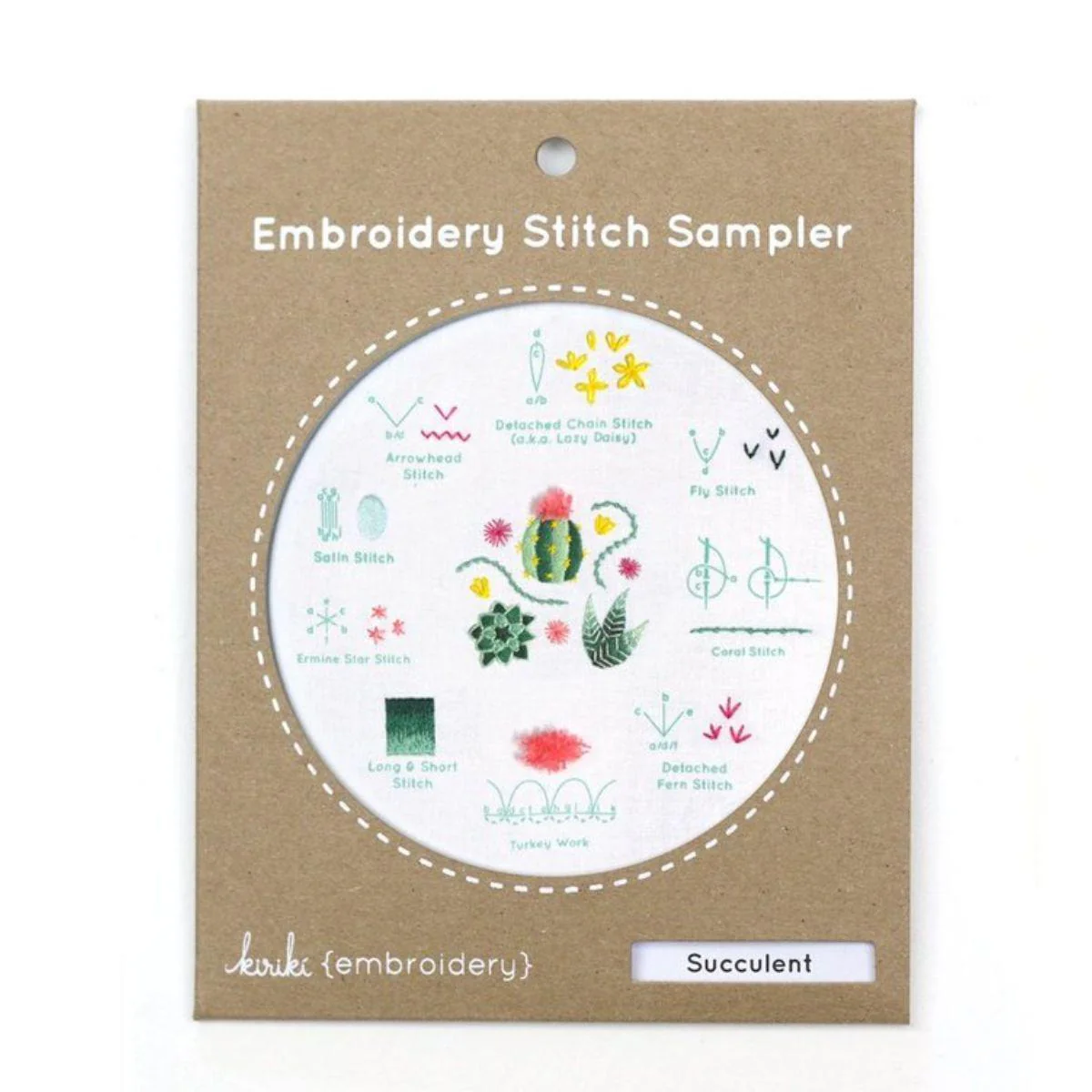 Succulent Embroidery Sampler workshop