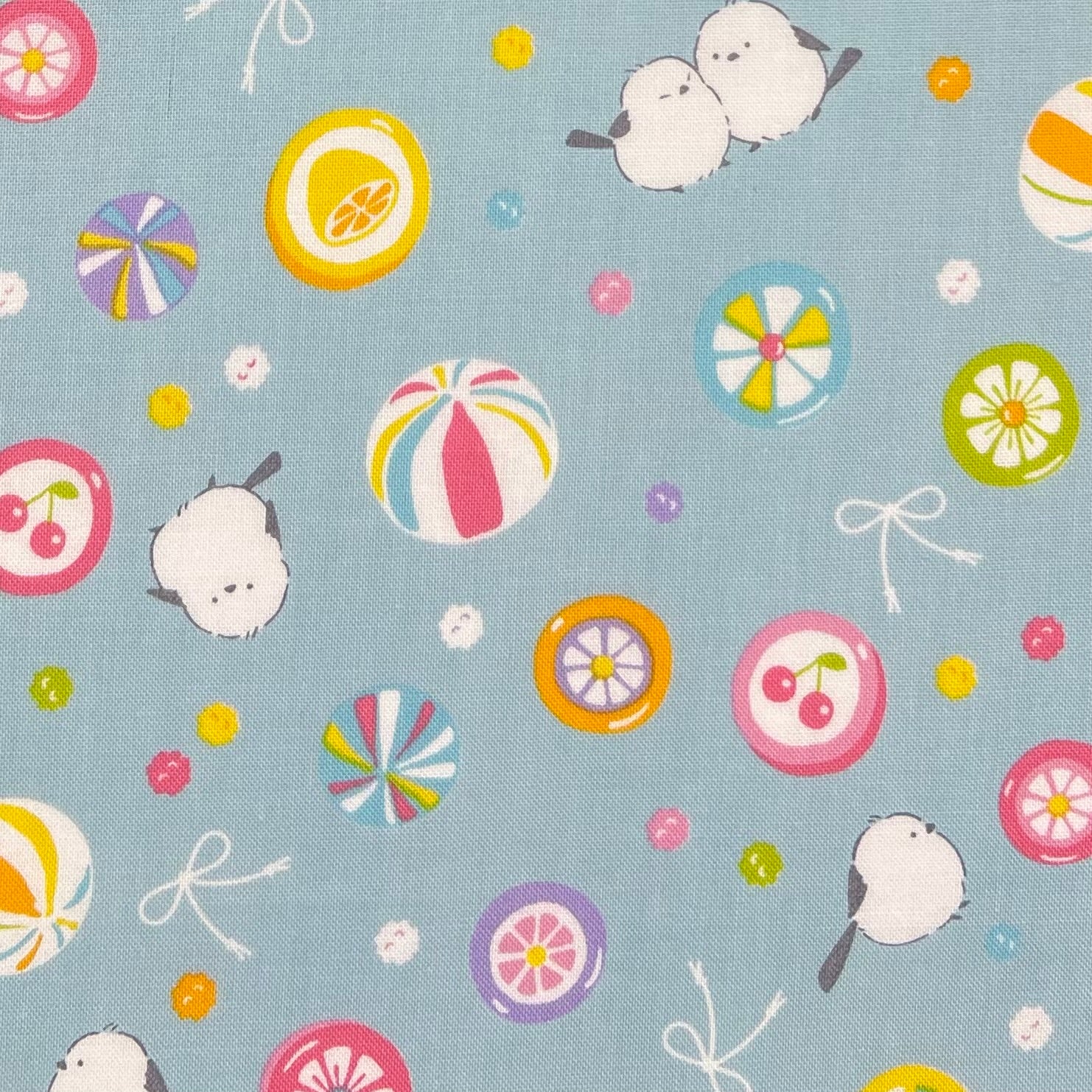 Summer Lovin' Birds on Cotton Sheeting