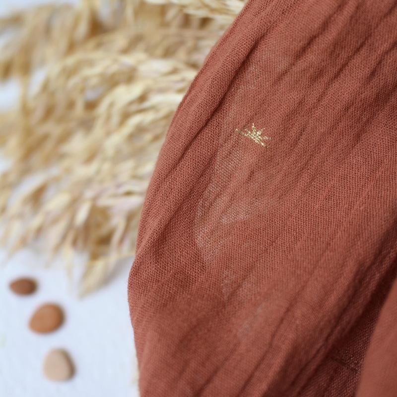 Sunset Chestnut on Cotton Crepe