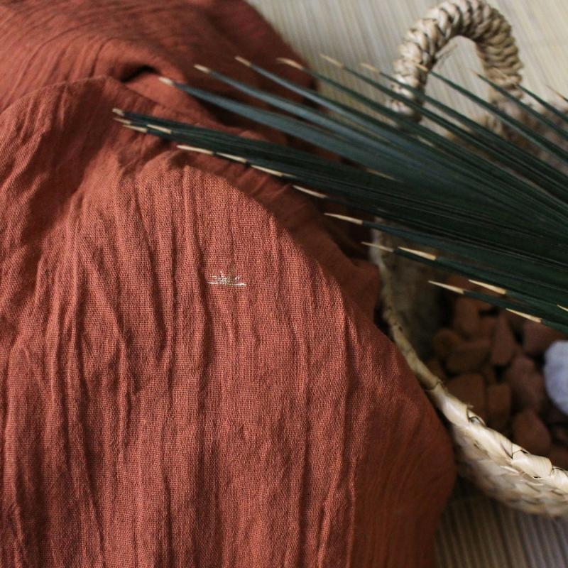 Sunset Chestnut on Cotton Crepe - Image 2