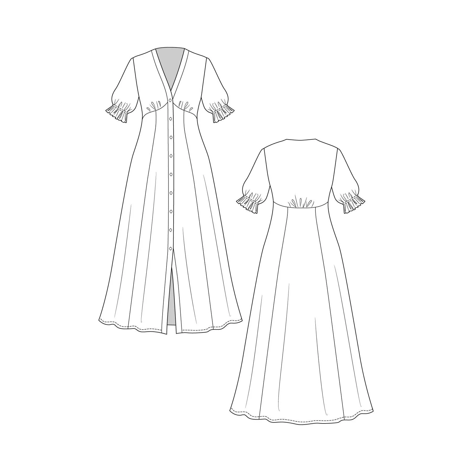 TAIKA Blouse Dress Pattern - PDF DOWNLOAD - Image 3
