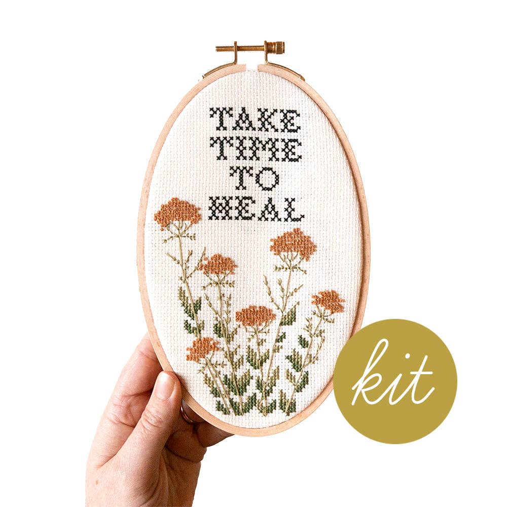 Take Time to Heal, 5"x8" Cross Stitch Kit