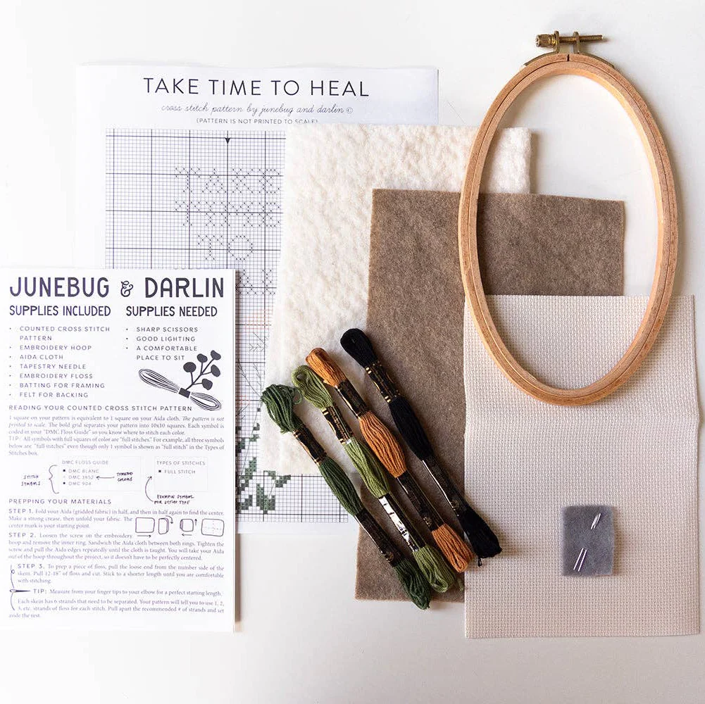 Take Time to Heal, 5"x8" Cross Stitch Kit - Image 2