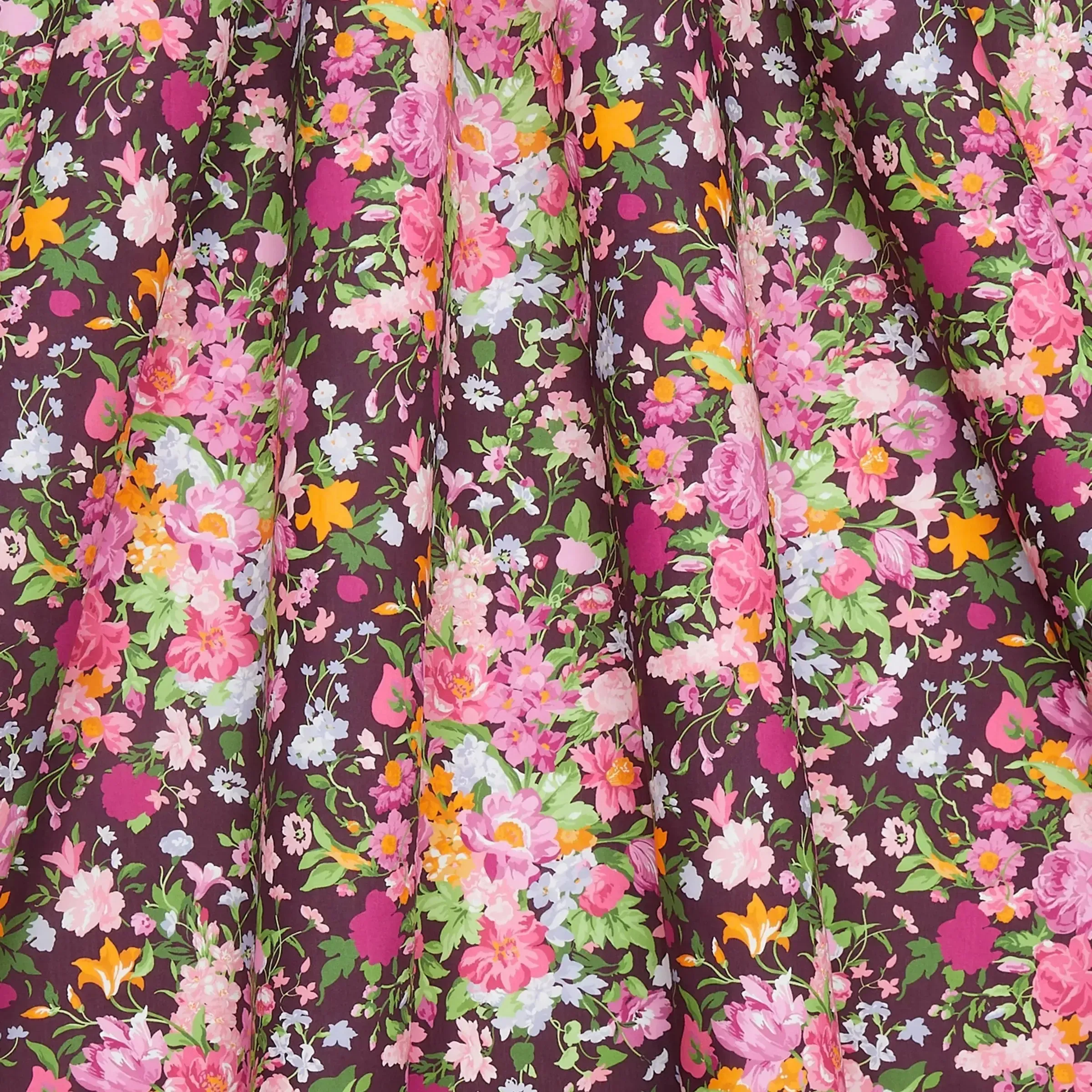 Tana Lawn - Bouquet Carnival Burgundy - Image 2