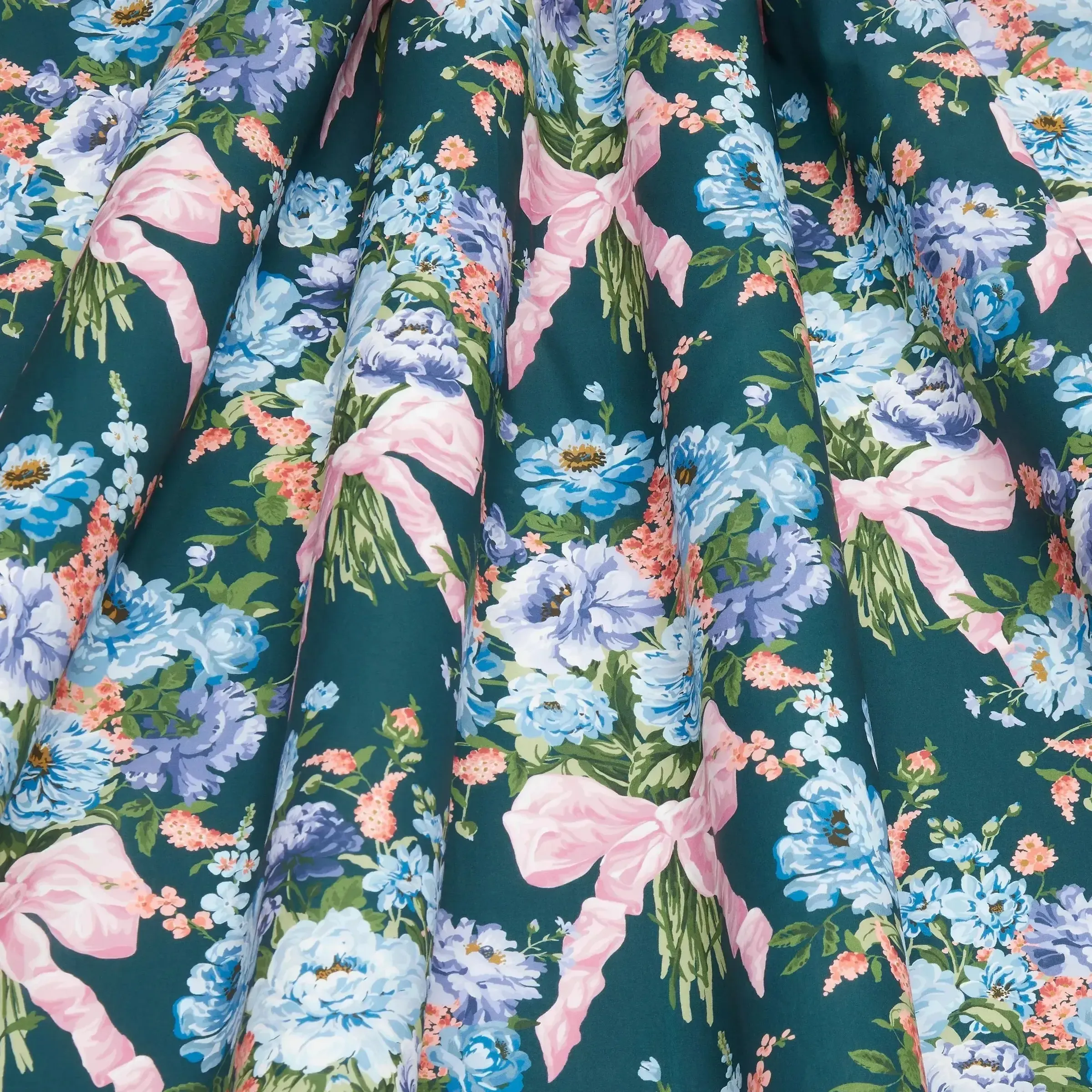 Tana Lawn - Bow Bouquet Peacock - Image 3