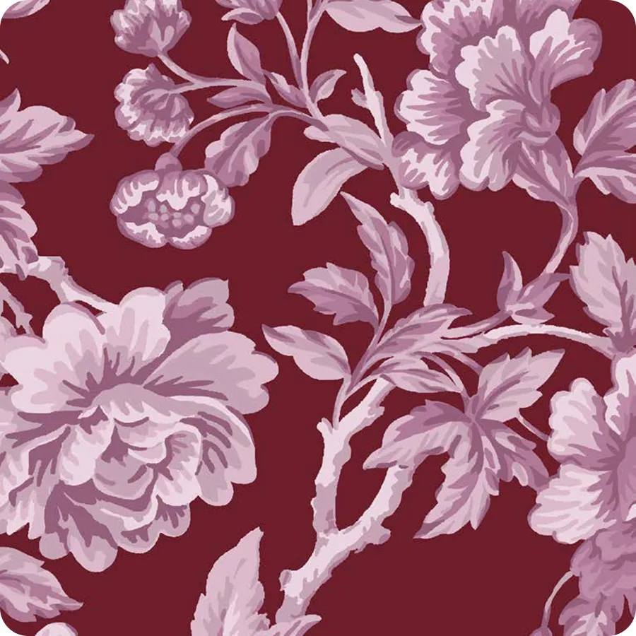 Tana Lawn - Regency Trail Burgundy