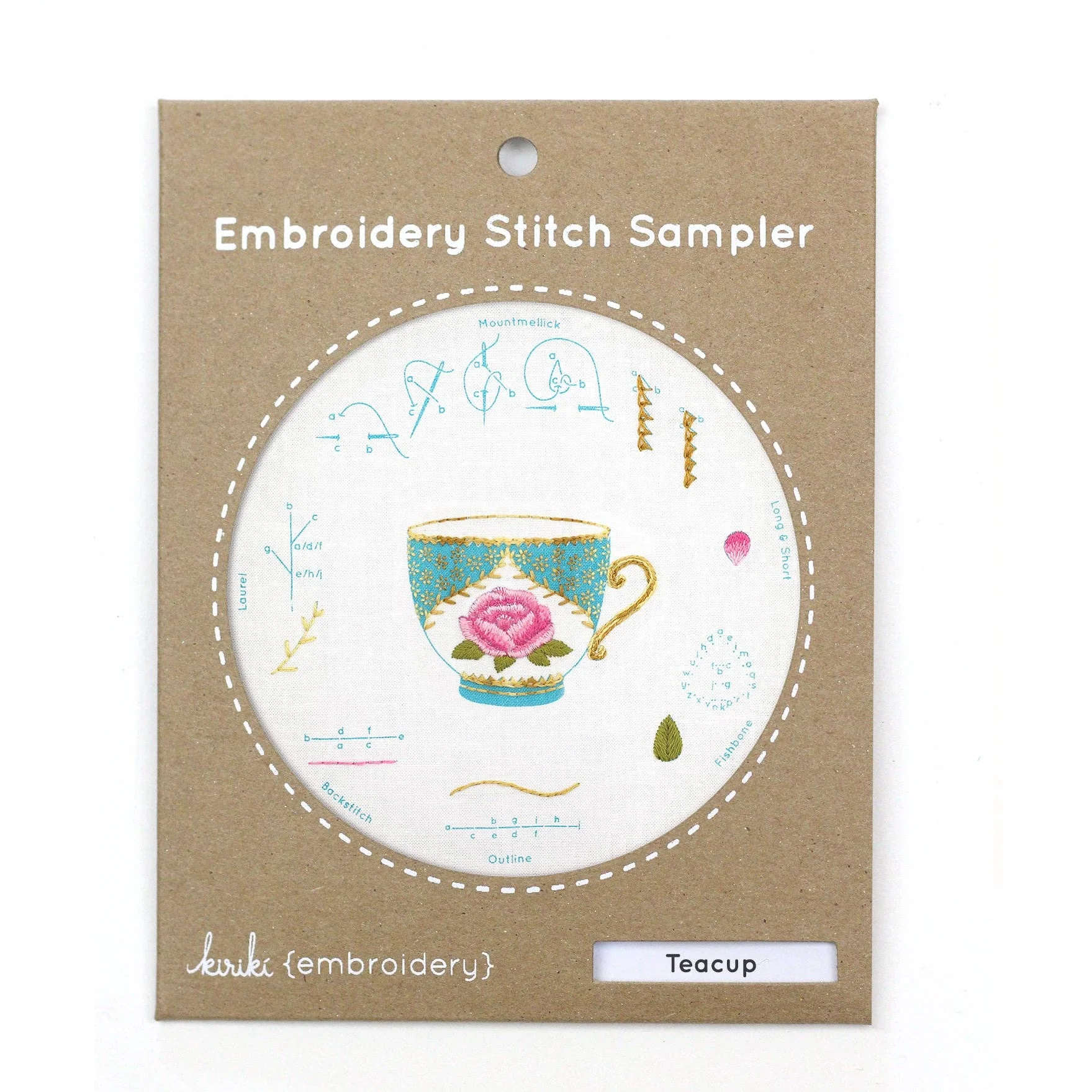 Teacup Embroidery Sampler