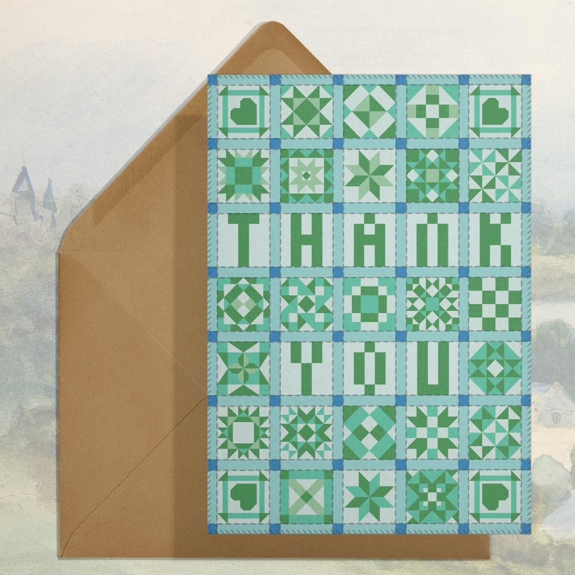 Thank You (Patchwork) Greeting Card