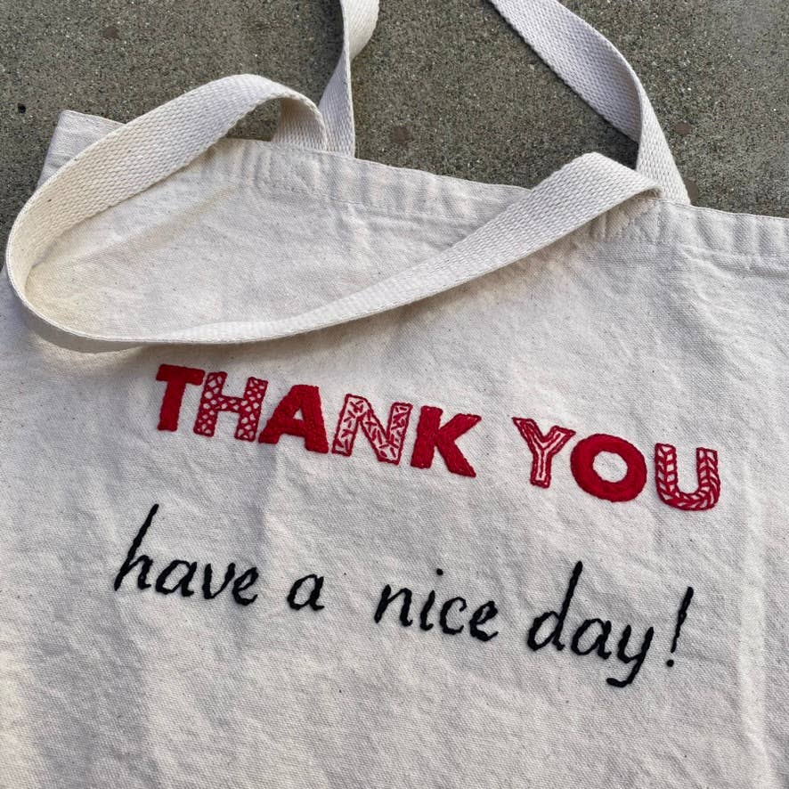 Thank You Tote Bag DIY Embroidery Kit
