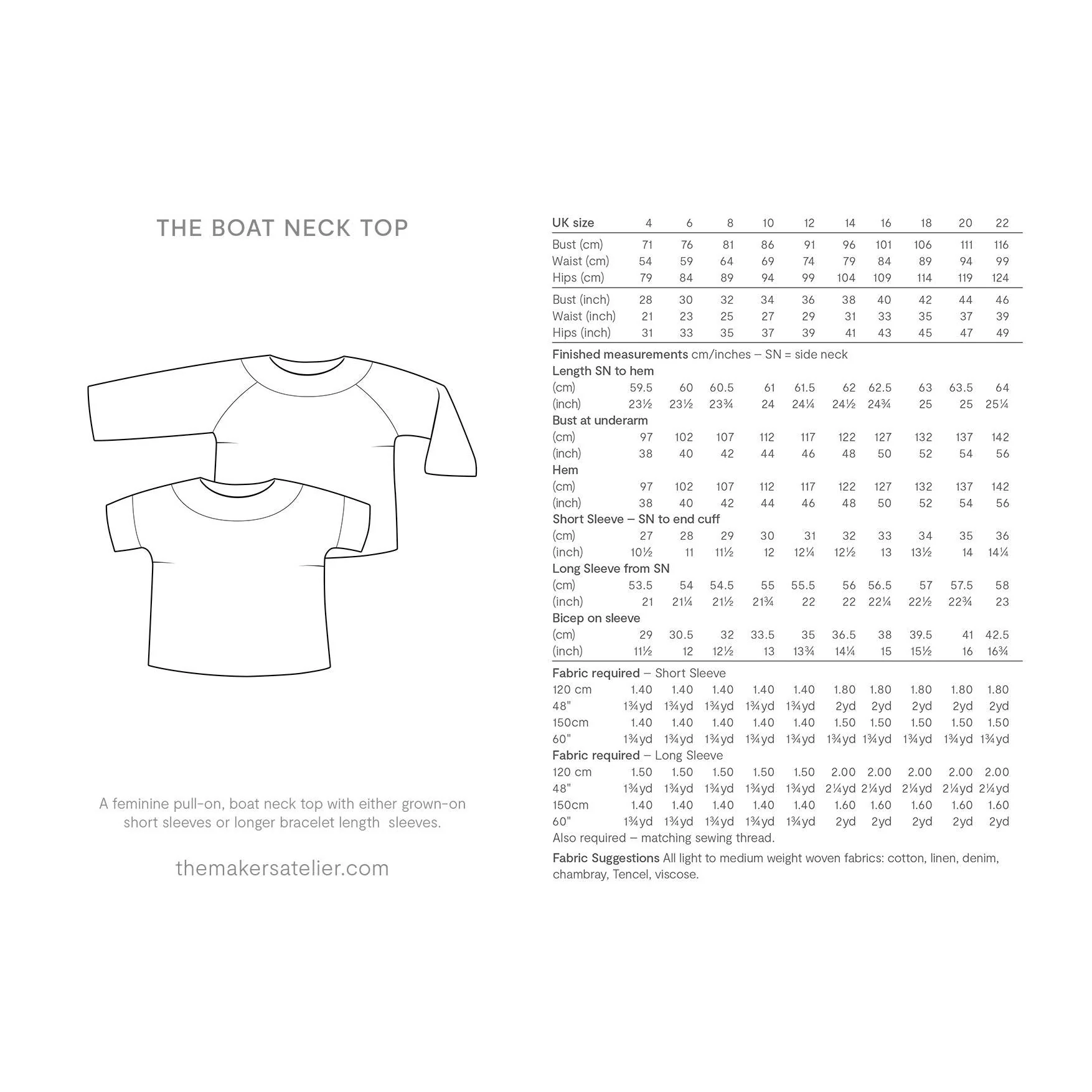 The Boat Neck Top Pattern - PDF DOWNLOAD - Image 8
