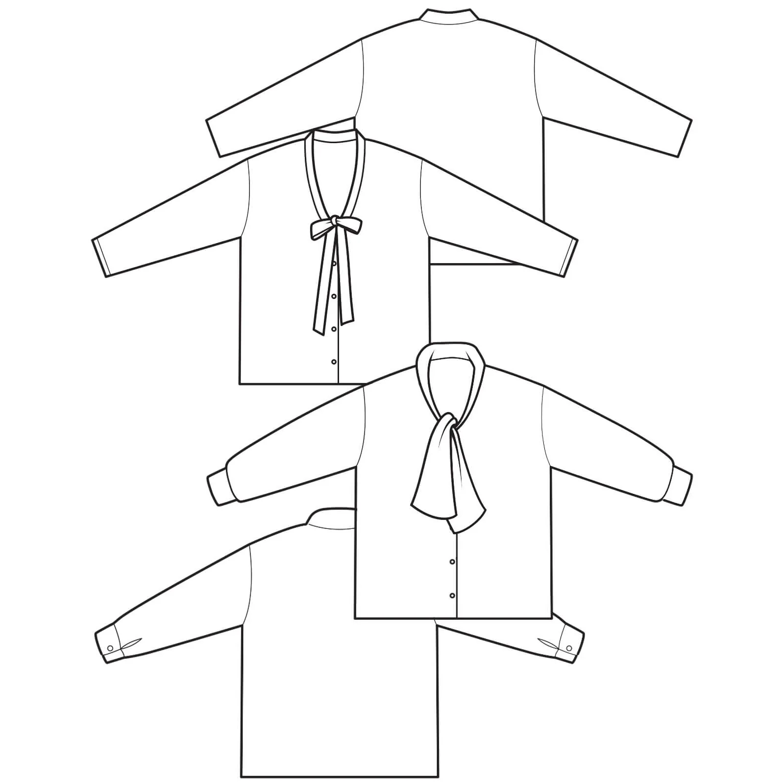The Tie Front Blouse Pattern - PDF DOWNLOAD - Image 8