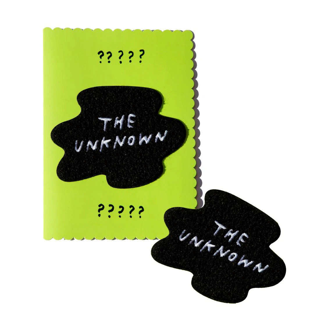 The Unknown Chenille Adhesive Patch & Greeting Card