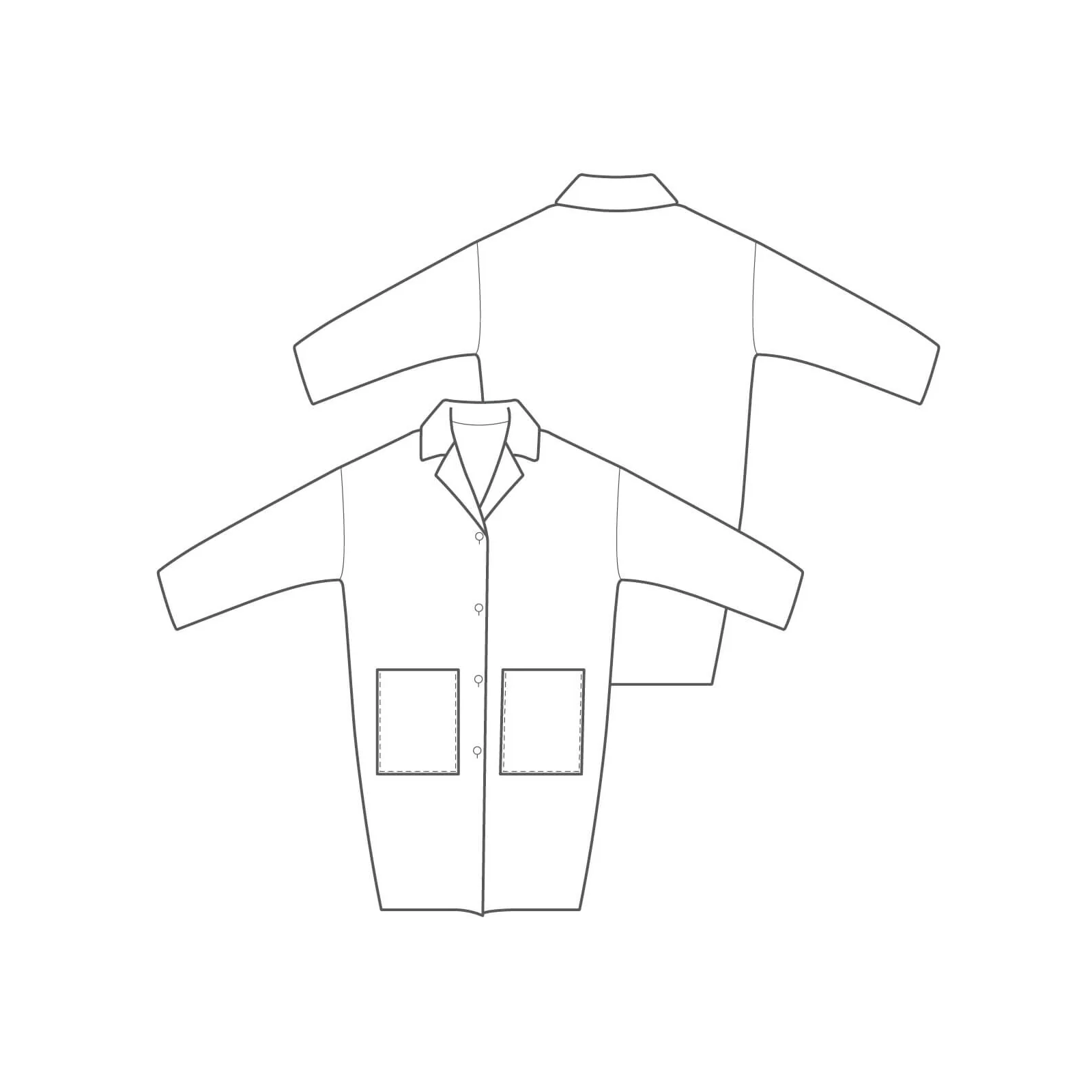 The Unlined Raw-Edged Coat Pattern - PDF DOWNLOAD - Image 4