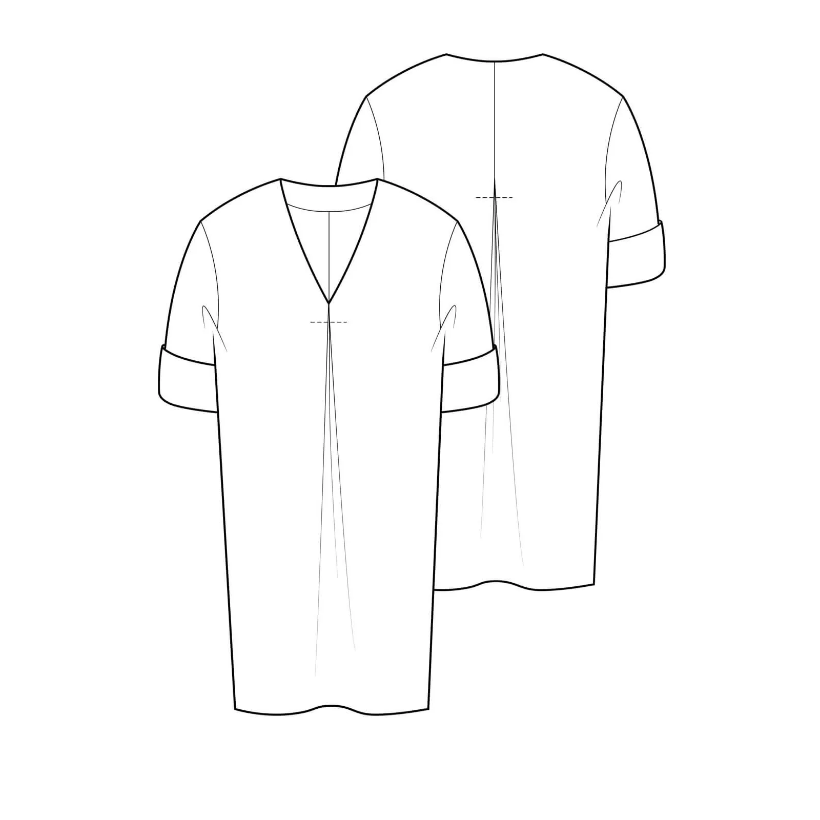 The V-Neck Shift Dress Pattern - PDF DOWNLOAD - Image 4