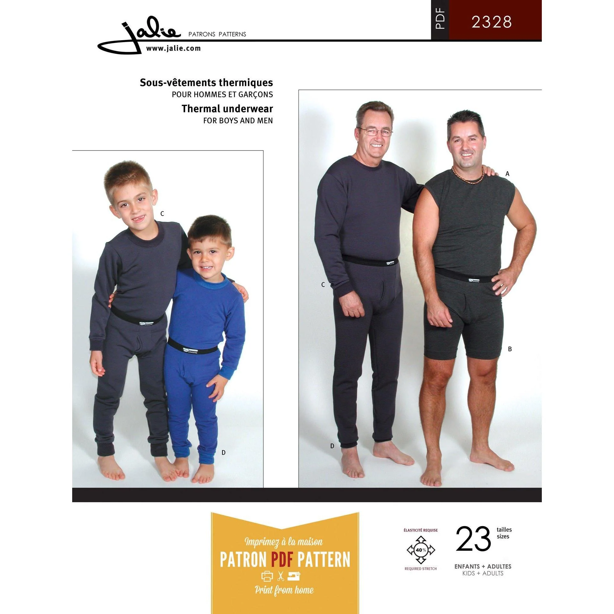 Thermal Underwear Pattern - PDF DOWNLOAD - Image 3