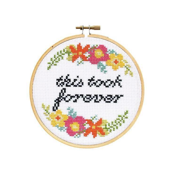 This Took Forever DIY Cross Stitch Kit
