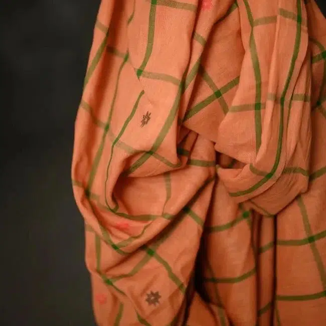 Tilly Check Jamdani Indian Cotton - Image 3