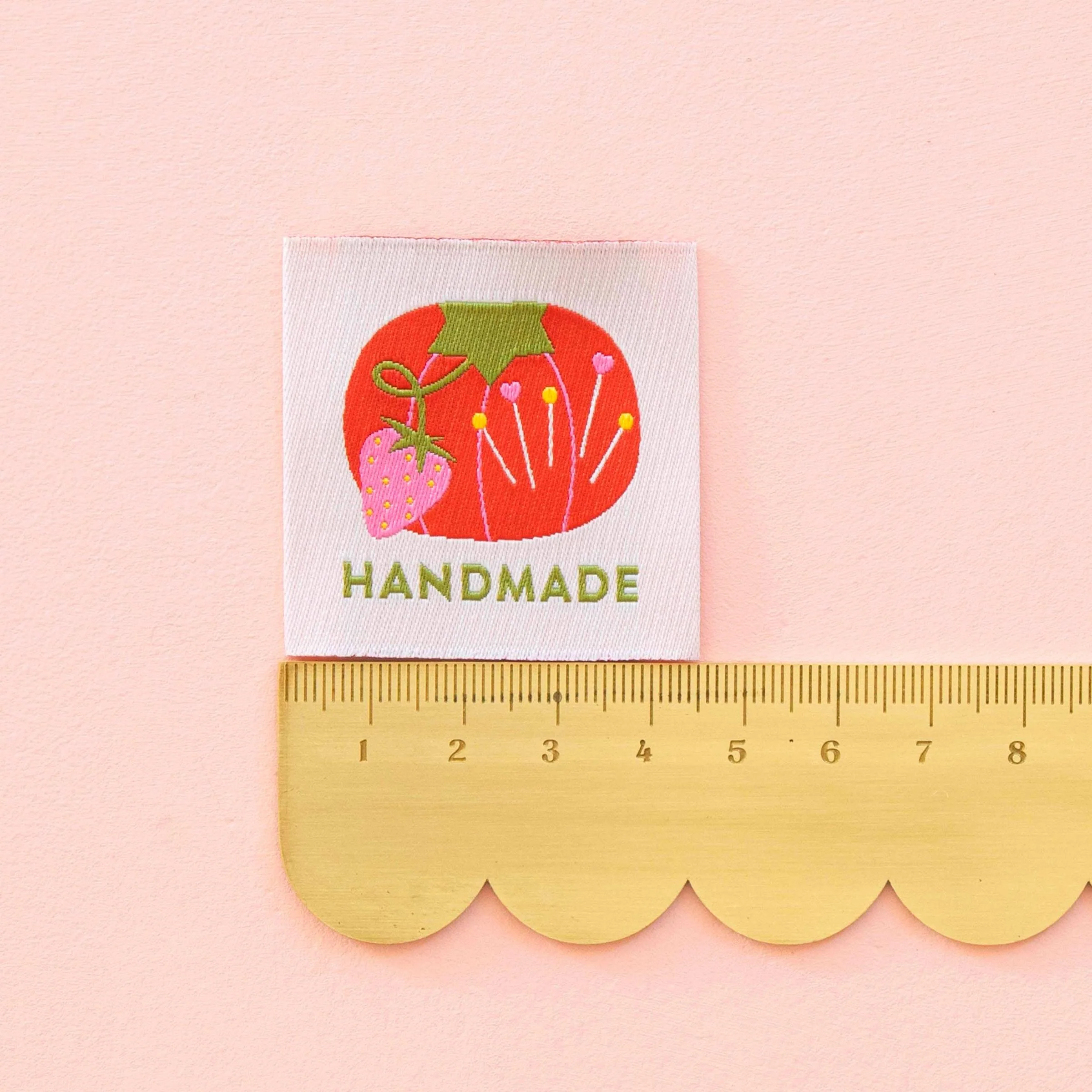 Tomato Pin Cushion Handmade Large Sew-In Labels - Image 3