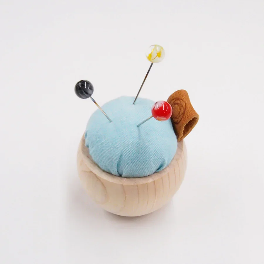 Tombo-dama Sewing Pins & Cypress Pincushion Necklace Set - Image 3