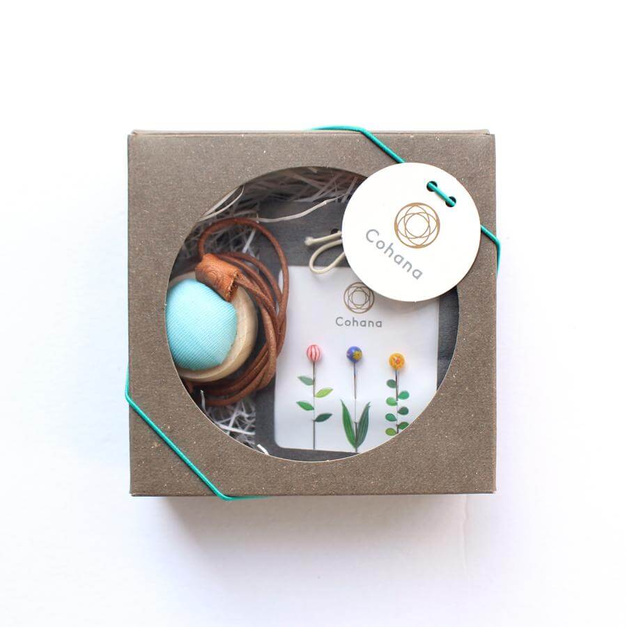 Tombo-dama Sewing Pins & Cypress Pincushion Necklace Set - Image 4