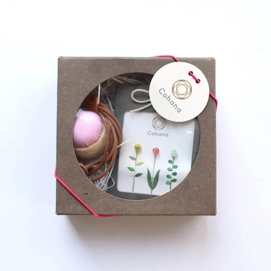 Tombo-dama Sewing Pins & Cypress Pincushion Necklace Set - Image 6