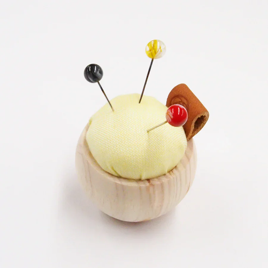 Tombo-dama Sewing Pins & Cypress Pincushion Necklace Set - Image 7