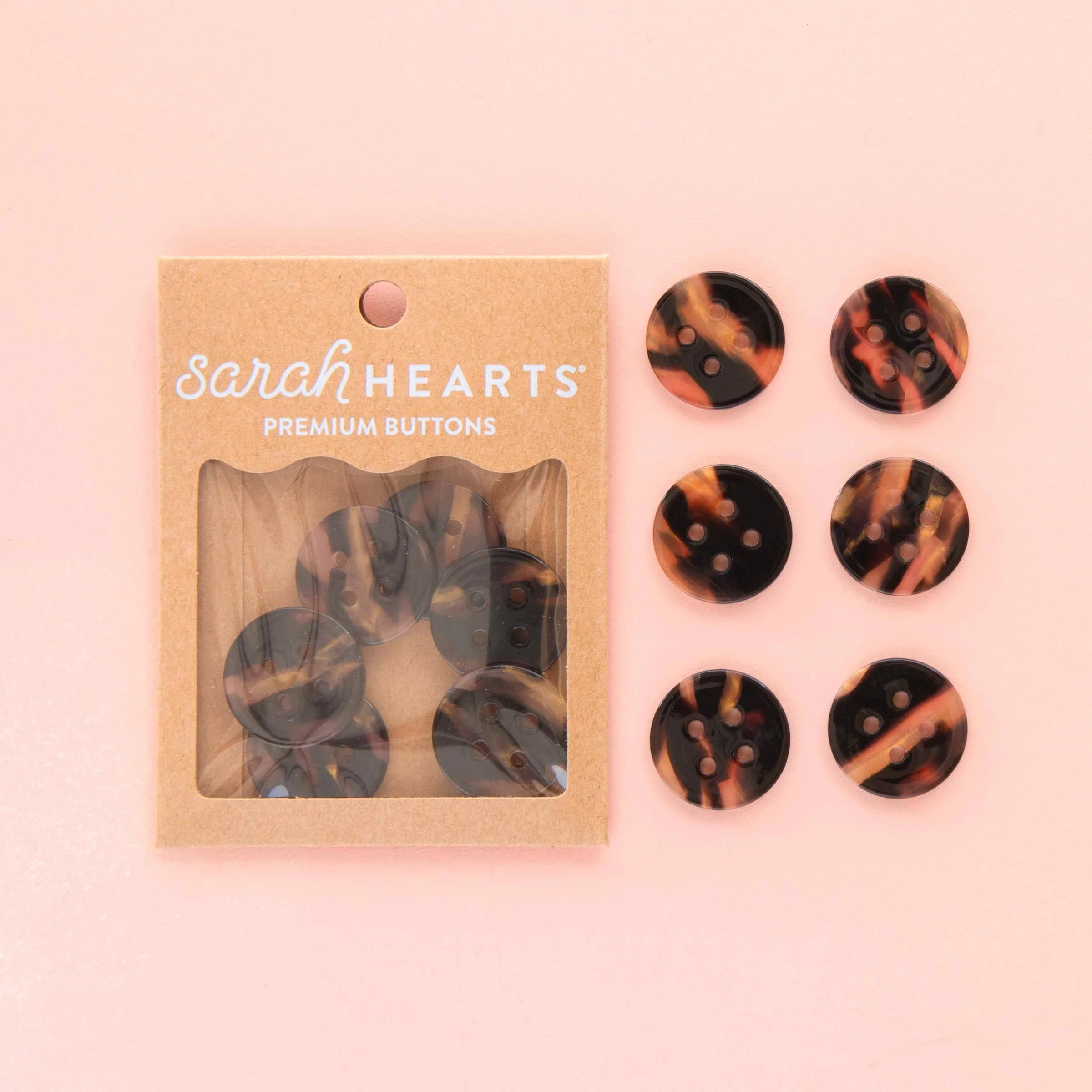 Tortoise Shell Large 1" Buttons