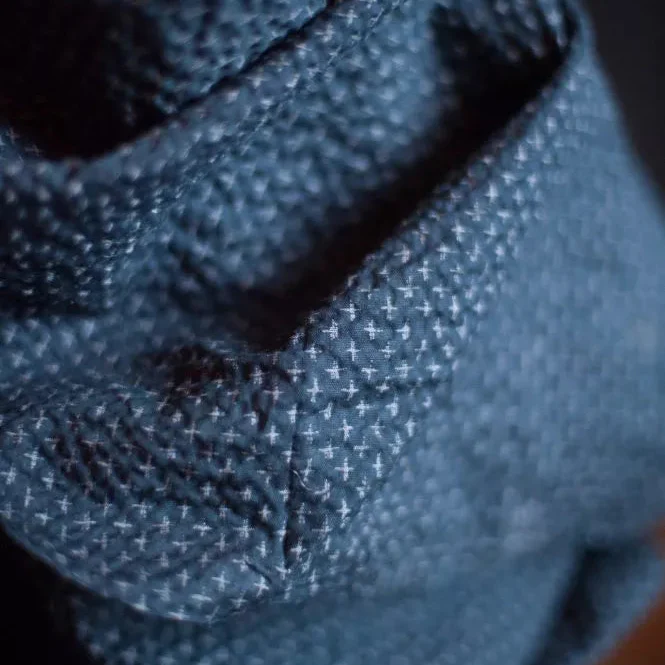 Tottorri Cross Navy - Seersucker