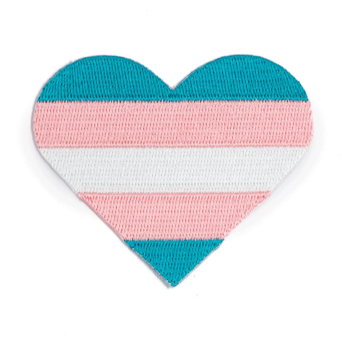 Trans Pride Heart Iron-On Patch