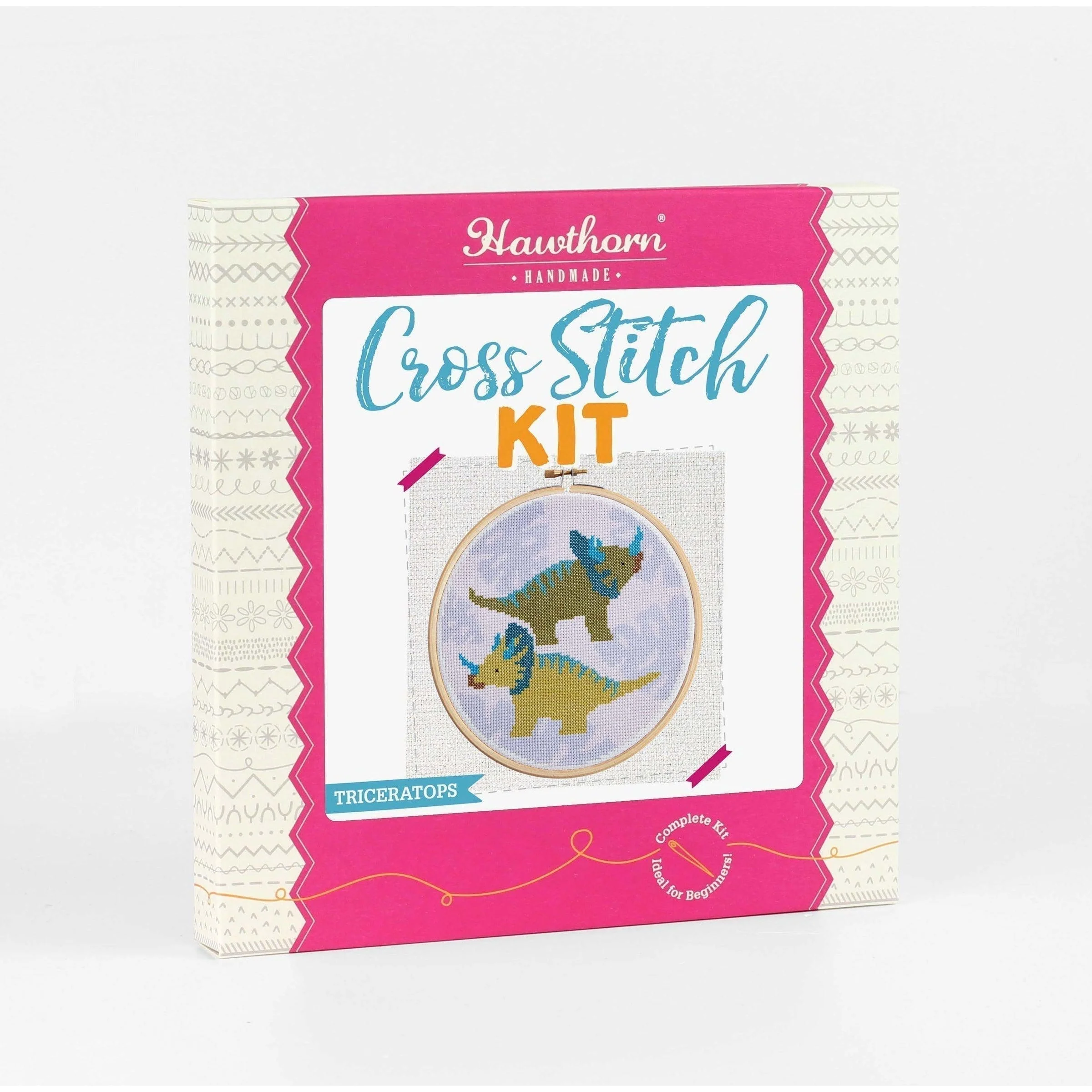 Triceratops Cross Stitch Kit - Image 2
