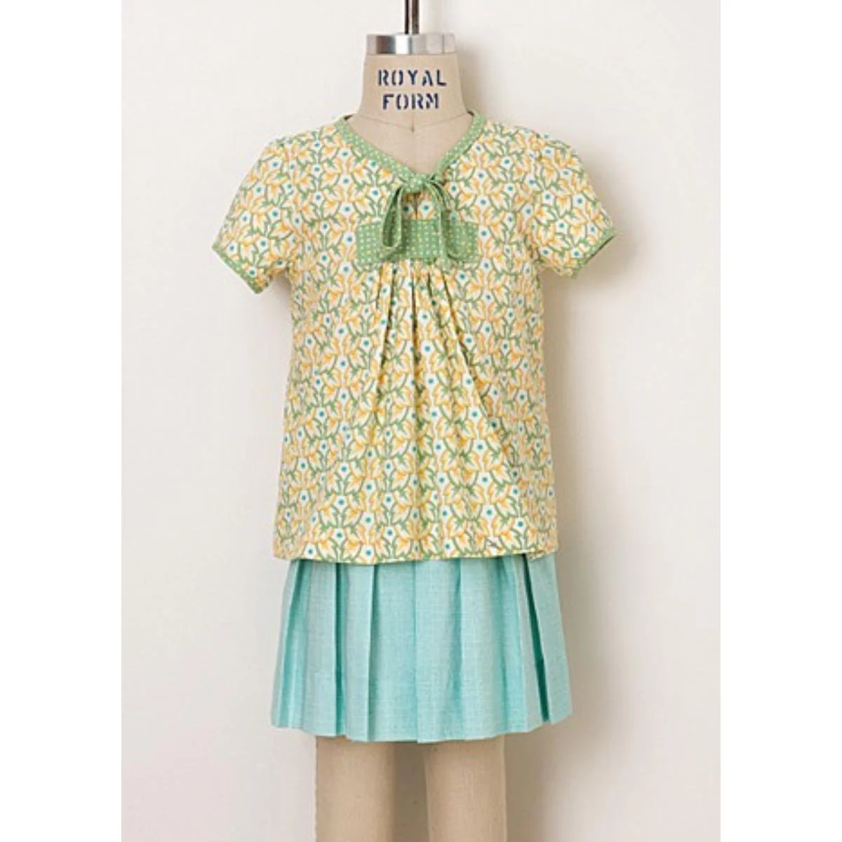 Two Plus Two Blouse & Pleated Skirt Pattern - PDF DOWNLOAD