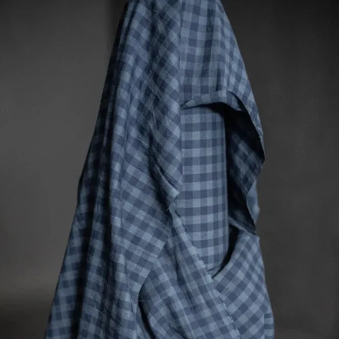 Uniform Blues Gingham Cotton/Linen