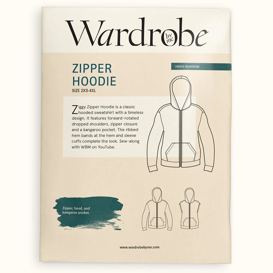 Unisex Ziggy Zipper Hoodie Pattern - Image 5