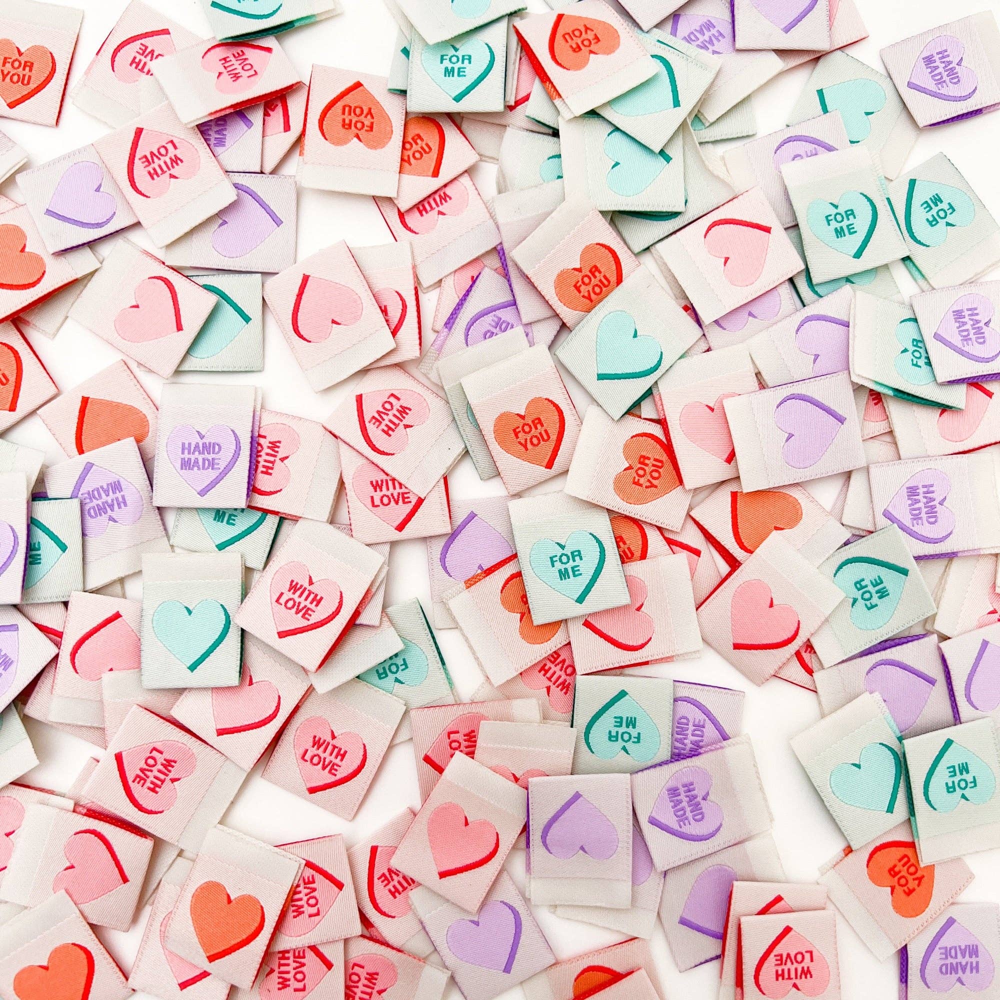Valentine's Day Candy Heart Sew-in Labels - Image 3