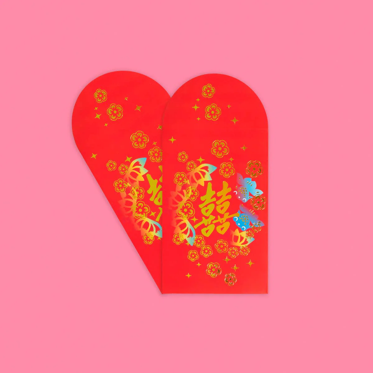 Wedding Double Happiness Gold Foiled Red Envelopes - Image 2
