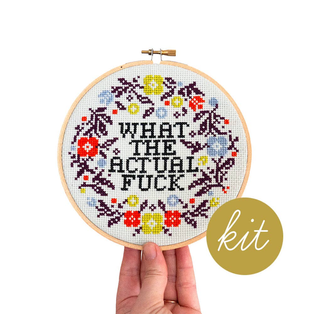 What the Actual Fuck, 6" Cross Stitch Kit