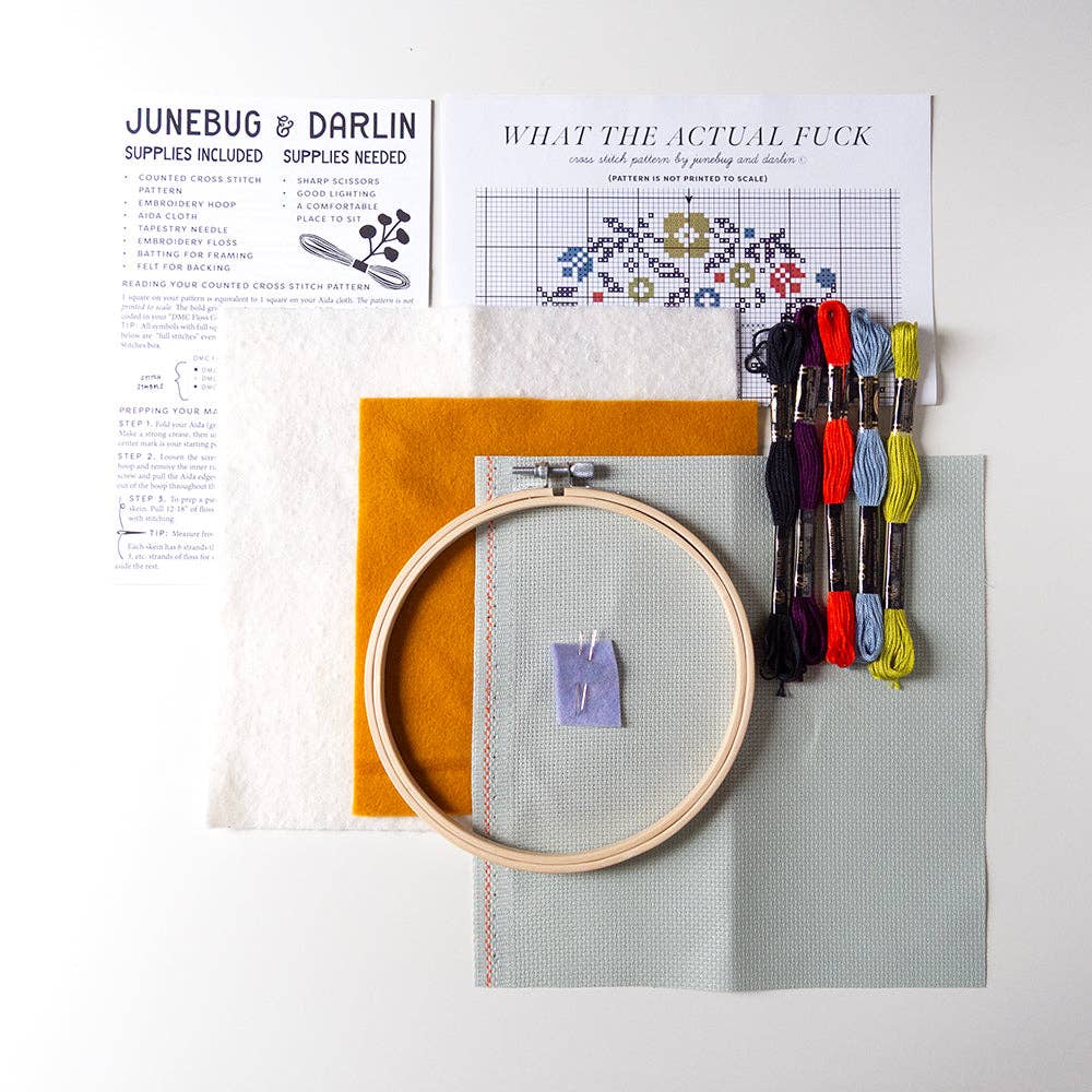 What the Actual Fuck, 6" Cross Stitch Kit - Image 3