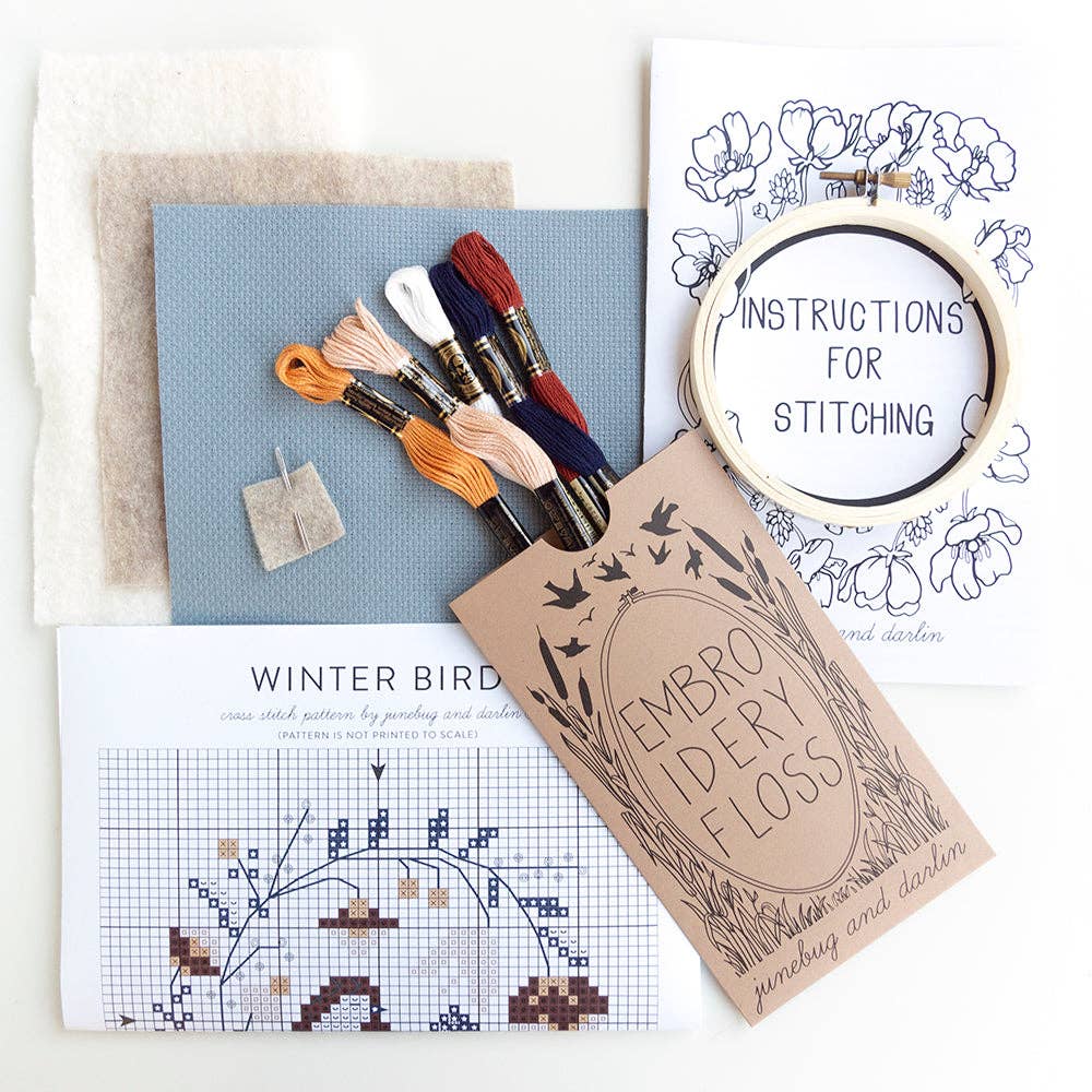 Winter Bird, 4" Cross Stitch Kit - Image 2