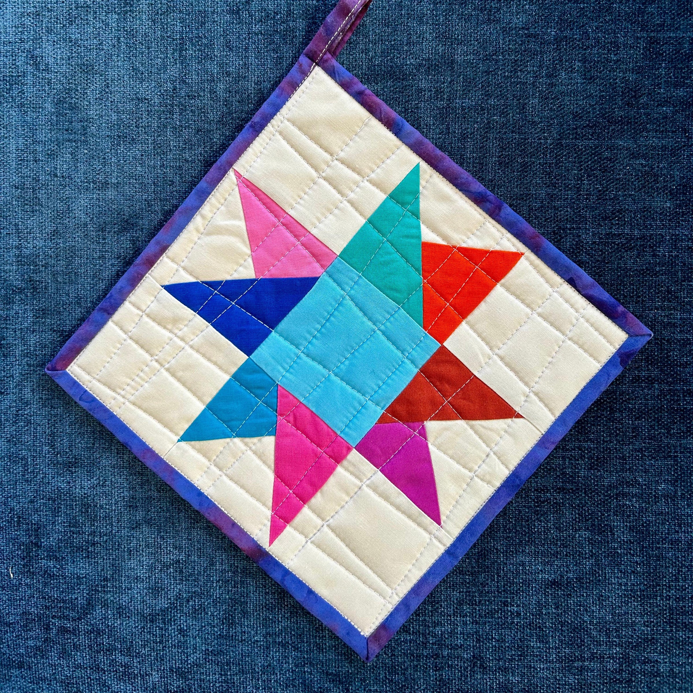 Wonky Star Patchwork Potholder