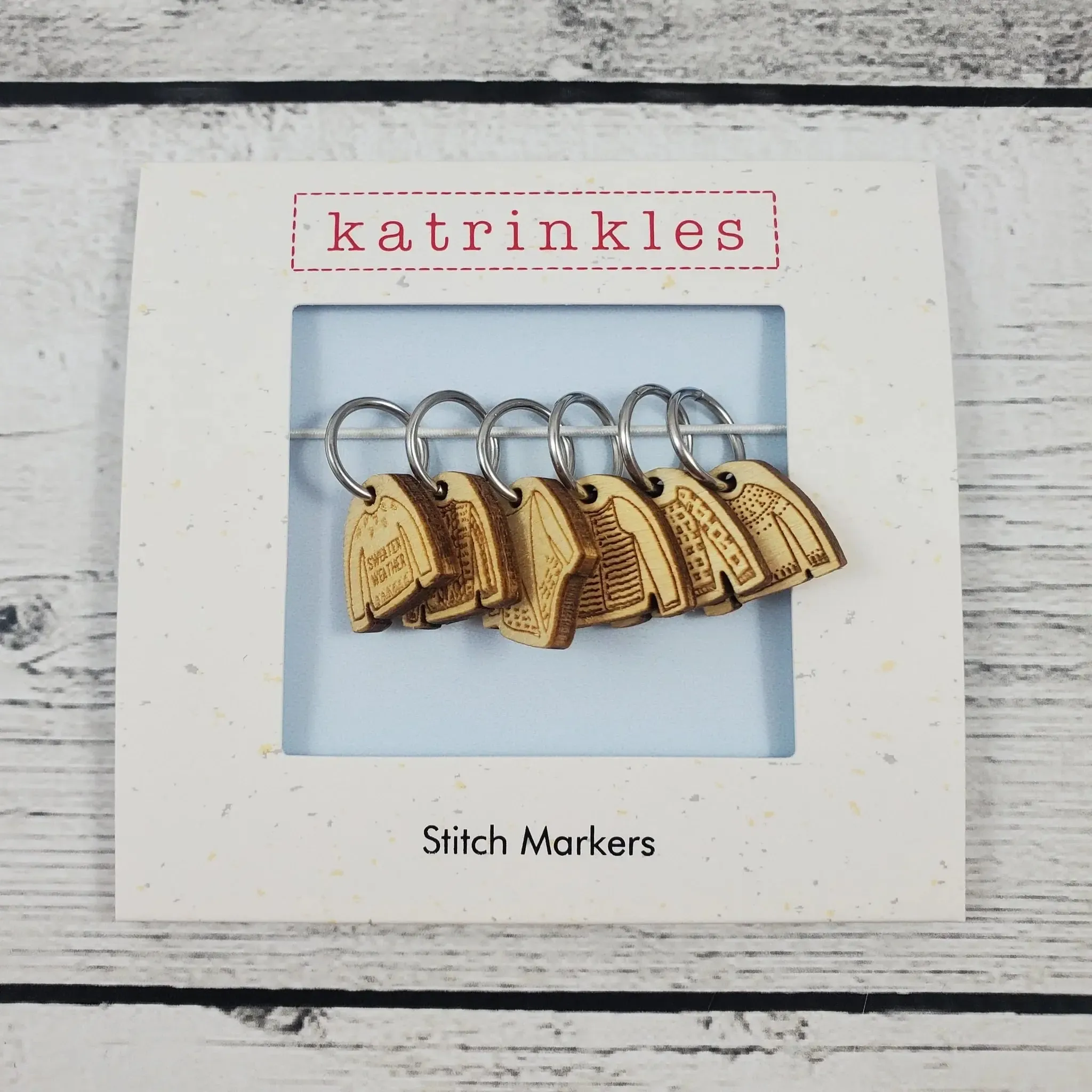 Wooden Sweater Stitch Markers