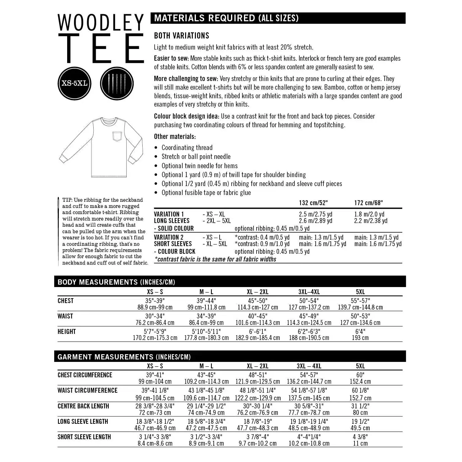 Woodley Tee Pattern (Men's) - PDF DOWNLOAD - Image 5
