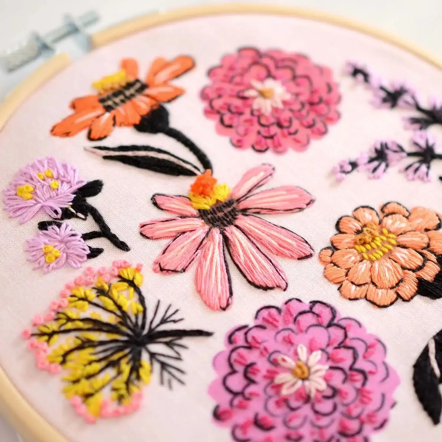 Zinnia Sampler 6" Embroidery Kit - Image 2