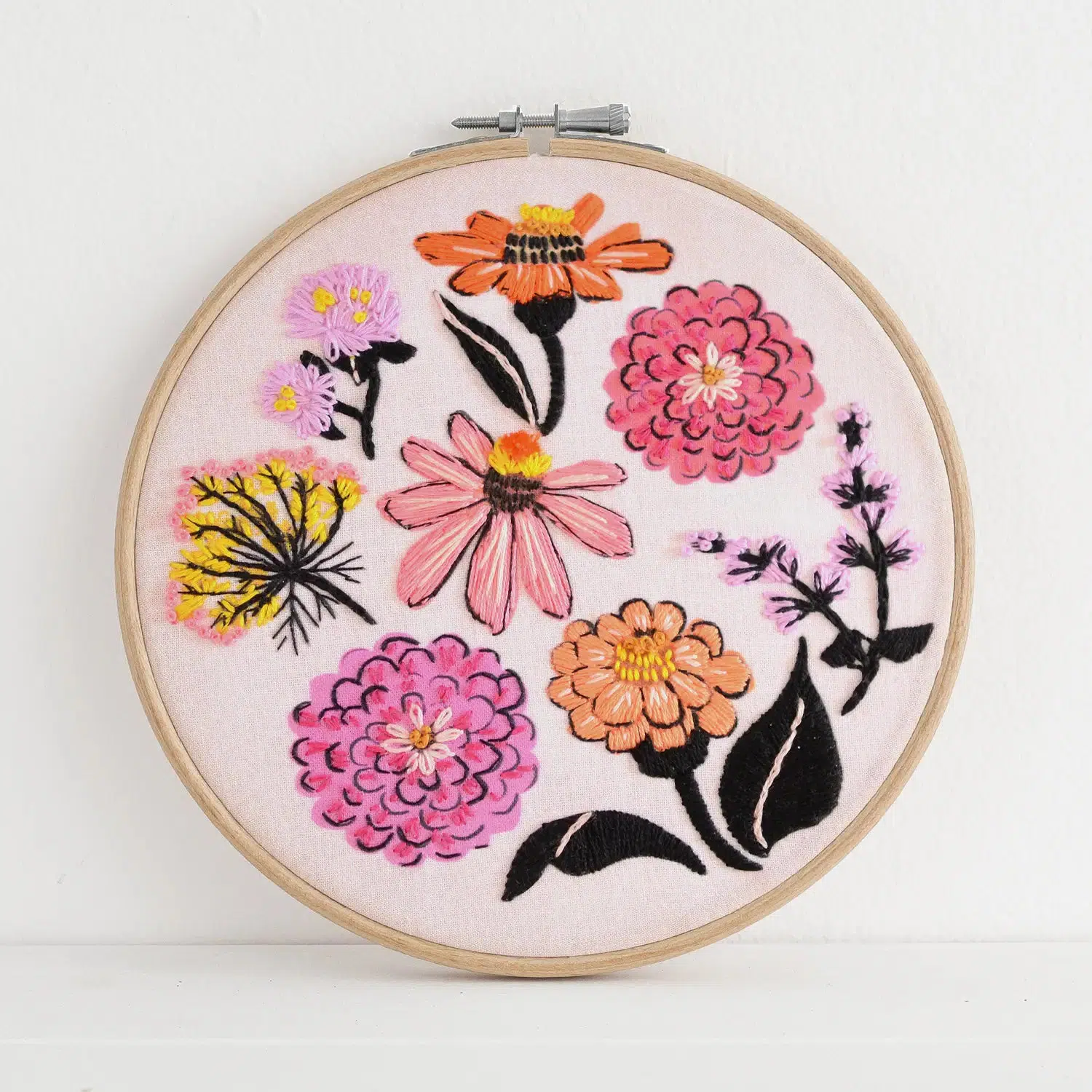 Zinnia Sampler 6" Embroidery Kit - Image 5