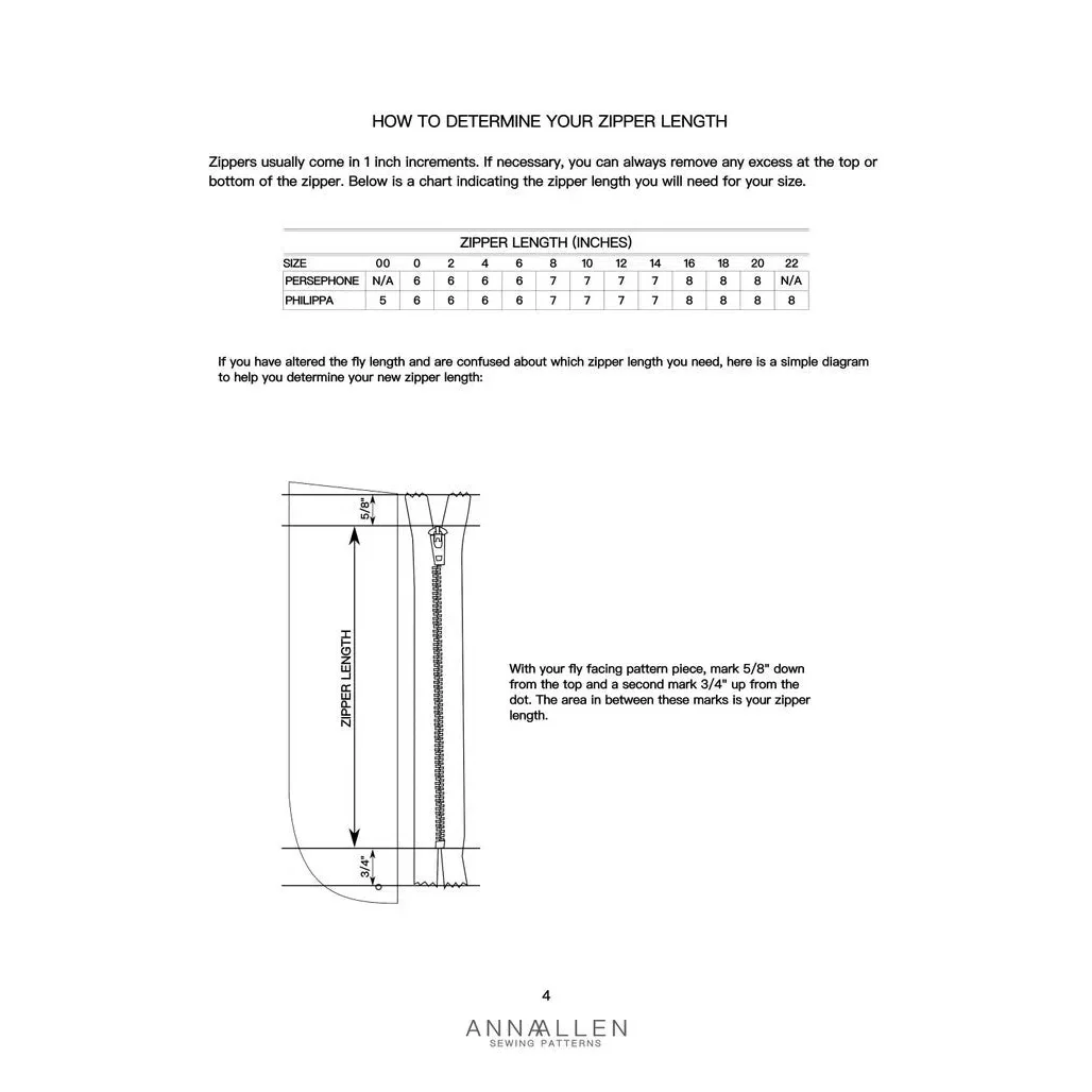 Zipper Expansion for Persephone & Philippa Pants - PDF DOWNLOAD - Image 3